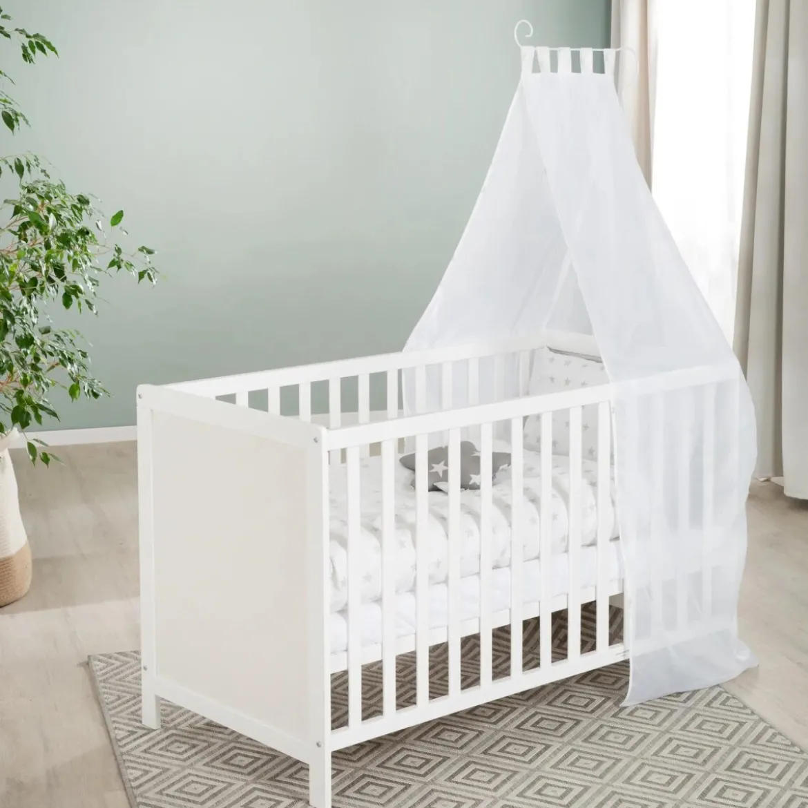roba Multifunktionsbett mit Beistellfunktion RK0176W-16V191, 60x120 cm, weiß - B-Ware sehr gut
