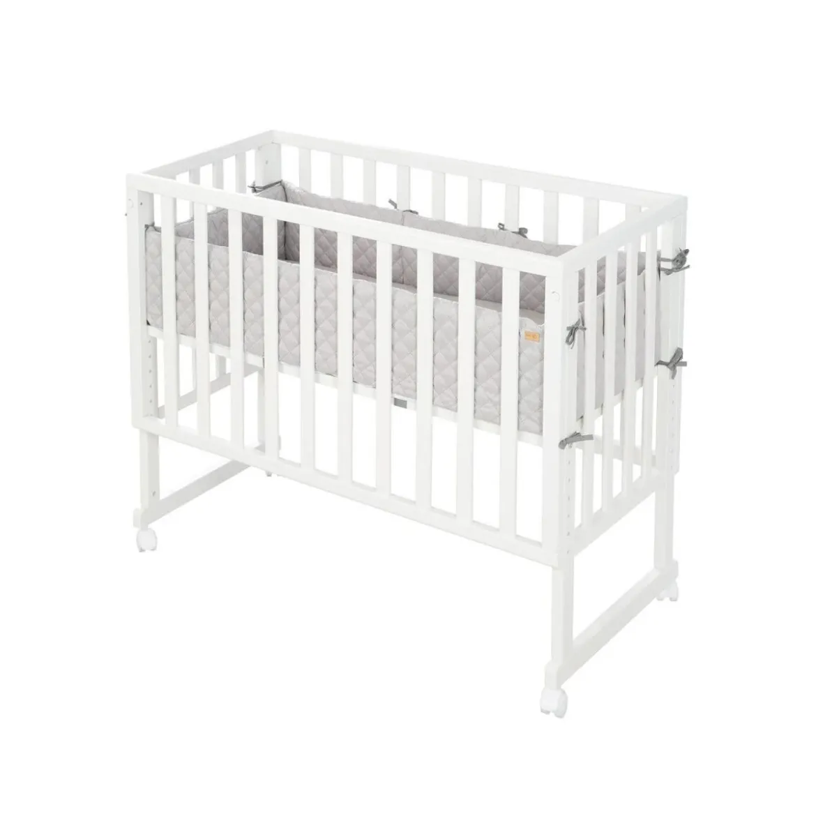 roba Stuben- & Beistellbett 3in1 mit Barriere, grau weiß - B-Ware