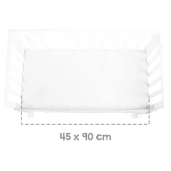 roba Stuben- & Beistellbett 3in1 mit Barriere + Matratze, Holz weiß - B-Ware sehr gut