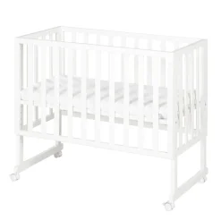roba Stuben- & Beistellbett 3in1 mit Barriere + Matratze, Holz weiß - B-Ware sehr gut