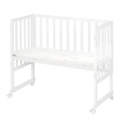 roba Stuben- & Beistellbett 3in1 mit Barriere + Matratze, Holz weiß - B-Ware sehr gut