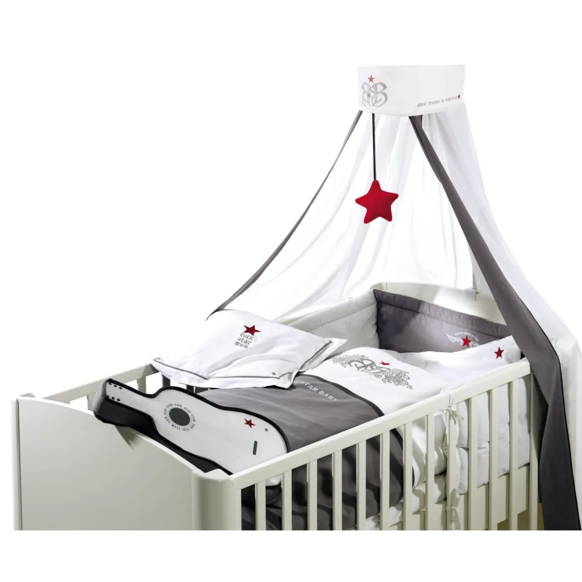 roba 4-teilige Kinder-Bettgarnitur Rock Star Baby 1 - B-Ware Unvollständig