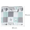 roba Wickelauflage 'Happy Patch mint', 85 x 75 cm, weiche Wickelunterlage, PU beschichtet - B-Ware neuwertig