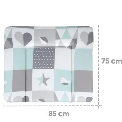 roba Wickelauflage 'Happy Patch mint', 85 x 75 cm, weiche Wickelunterlage, PU beschichtet - B-Ware neuwertig
