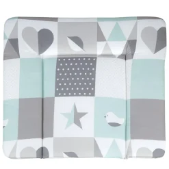 roba Wickelauflage 'Happy Patch mint', 85 x 75 cm, weiche Wickelunterlage, PU beschichtet - B-Ware neuwertig