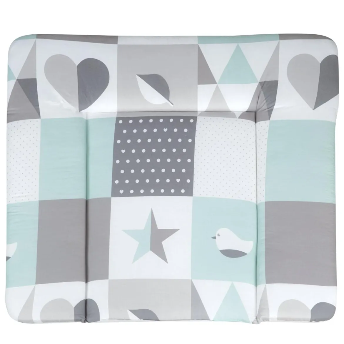 roba Wickelauflage 'Happy Patch mint', 85 x 75 cm, weiche Wickelunterlage, PU beschichtet - B-Ware neuwertig