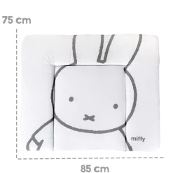roba Wickelauflage Miffy, 85 x 75 cm, weiß/grau - B-Ware neuwertig