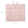 roba Wickelauflage soft 'roba Style' rosa, 85 x 75 cm, abwischbar, mit Hasengesicht 'Lily'- B-Ware