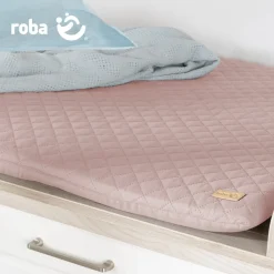 roba Wickelauflage soft 'roba Style', 85 x 75 cm, abwischbar, rosa/mauve - B-Ware neuwertig