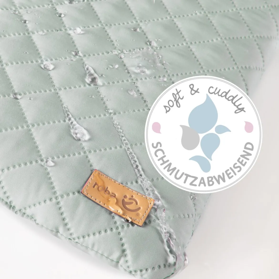 roba Wickelauflage soft 'roba Style' 85x75 cm, frosty green - B-Ware