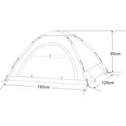 ROCKTRAIL Kuppelzelt Easy Set-Up, 2 Personen - B-Ware gut
