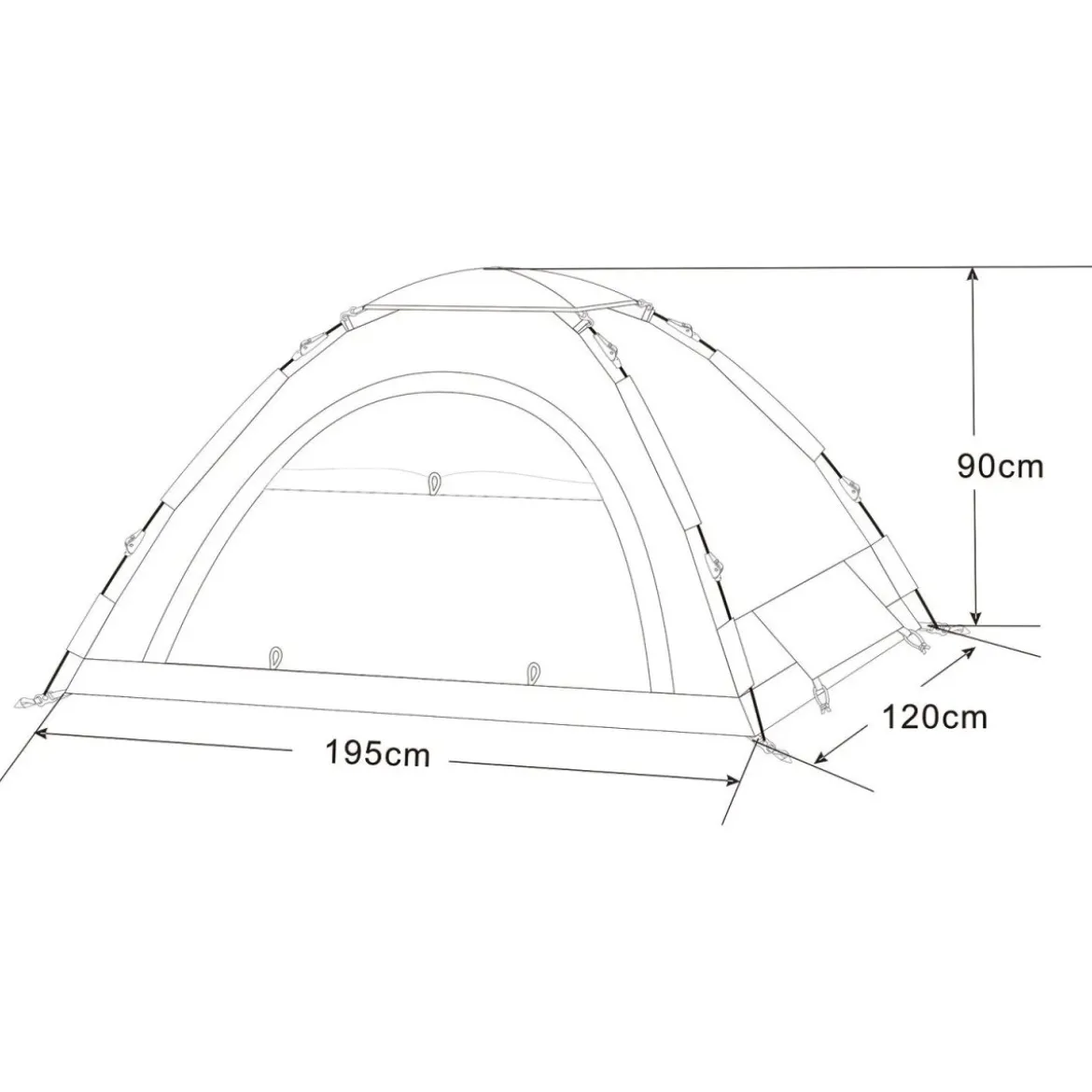 ROCKTRAIL Kuppelzelt Easy Set-Up, 2 Personen - B-Ware gut