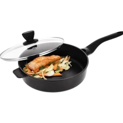 SILVERCREST® Aluguss-Schmorpfanne mit Deckel, Ø 28cm - B-Ware