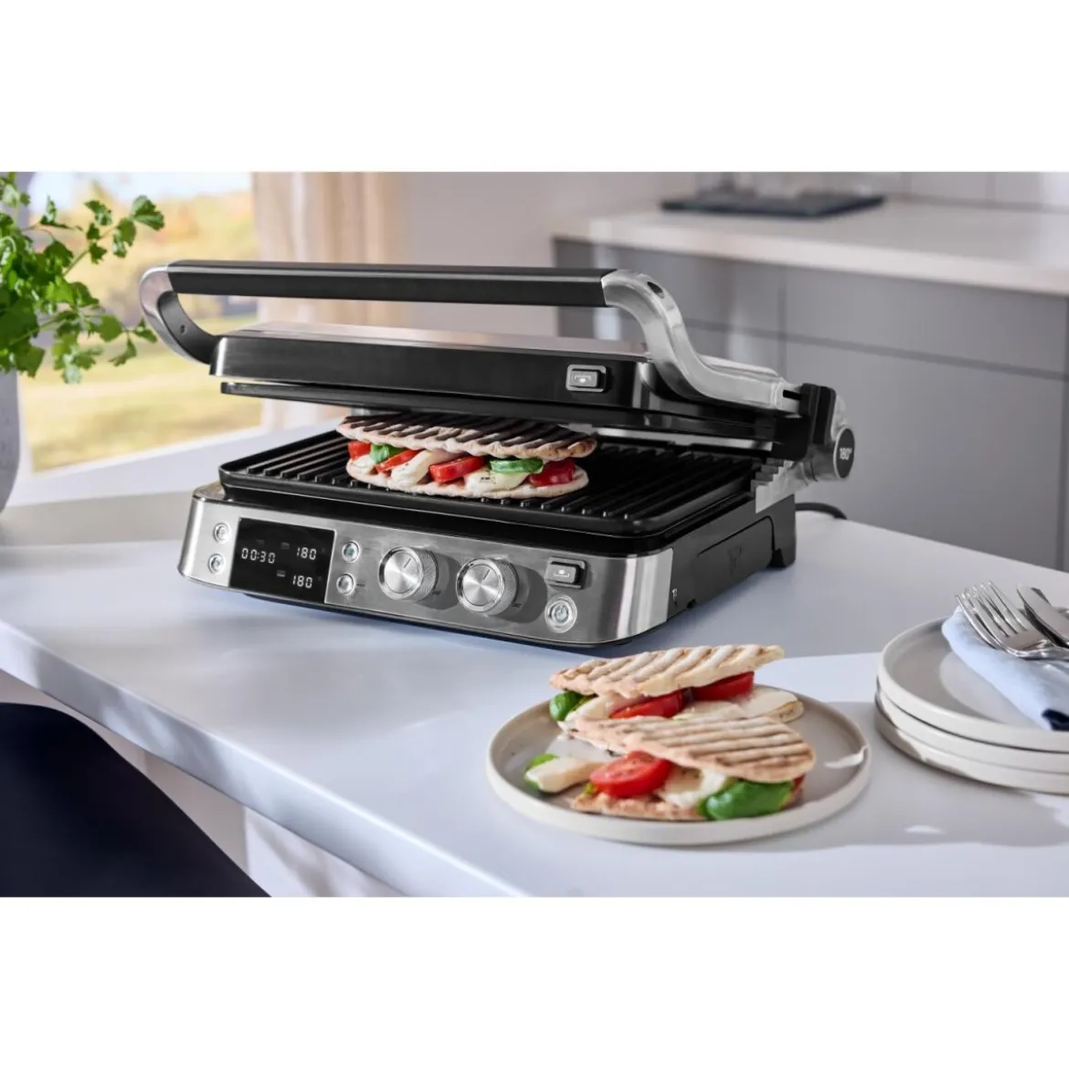 SILVERCREST® Digitaler Premium-Kontaktgrill SKGB 2000 A1 - B-Ware