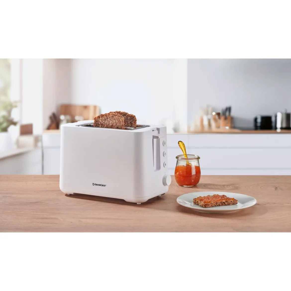 SILVERCREST® Doppelschlitz-Toaster »STK 870 D2« (Weiß) - B-Ware neuwertig