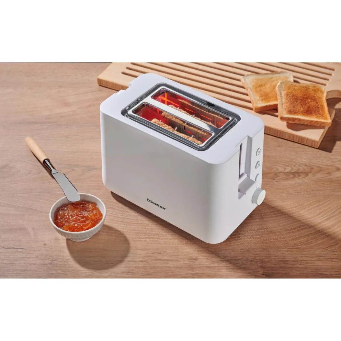 SILVERCREST® Doppelschlitz-Toaster »STK 870 D2« (Weiß) - B-Ware neuwertig
