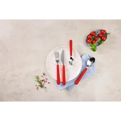 SILVERCREST® Edelstahl-Besteck-Set (Rot) - B-Ware neuwertig