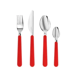SILVERCREST® Edelstahl-Besteck-Set (Rot) - B-Ware neuwertig