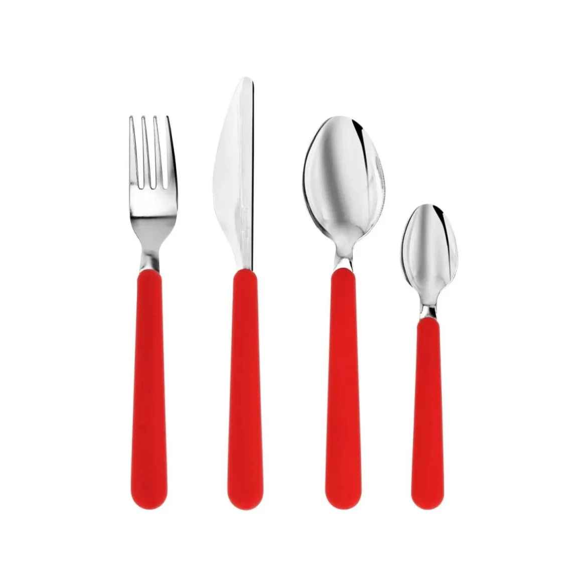 SILVERCREST® Edelstahl-Besteck-Set (Rot) - B-Ware neuwertig
