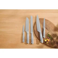 SILVERCREST® Edelstahl-Messerset, 6-tlg. (Edelstahl gebürstet) - B-Ware neuwertig