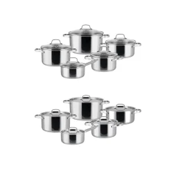 SILVERCREST® Edelstahl-Topf-Set, 10-teilig - B-Ware