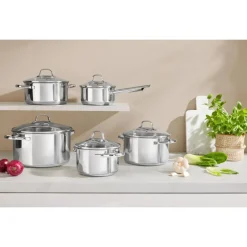 SILVERCREST® Edelstahl-Topf-Set, 10-teilig - B-Ware