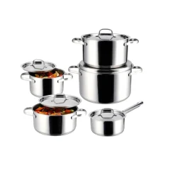 SILVERCREST® Edelstahl-Topf-Set, 10-teilig - B-Ware