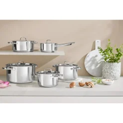 SILVERCREST® Edelstahl-Topf-Set, 10-teilig - B-Ware