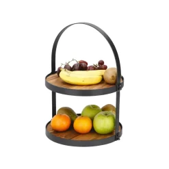 SILVERCREST® Etagere mit Akazienholz (Etagere Rund) - B-Ware sehr gut