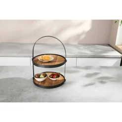 SILVERCREST® Etagere mit Akazienholz (Etagere Rund) - B-Ware sehr gut