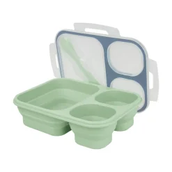 SILVERCREST® Faltbare Frischhaltedosen / Lunchbox, aus hitzebeständigem Silikon - B-Ware