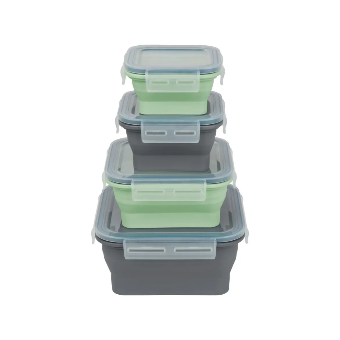 SILVERCREST® Faltbare Frischhaltedosen / Lunchbox, aus hitzebeständigem Silikon - B-Ware