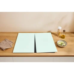 SILVERCREST® Glas-Herdabdeckplatten, 2 Stück (Milchglas) - B-Ware neuwertig
