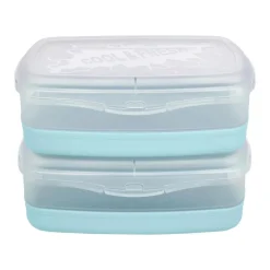 SILVERCREST® Kühl-Lunchboxen/ Kühl-Partycontainer/ Kühl-Tortenglocke (Kühl-2er Set) - B-Ware sehr gut