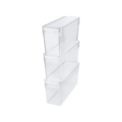 SILVERCREST® Kühlschrank-Organizer mit Deckel, 3er Set, 3,4 L - B-Ware Transportschaden Kosmetisch