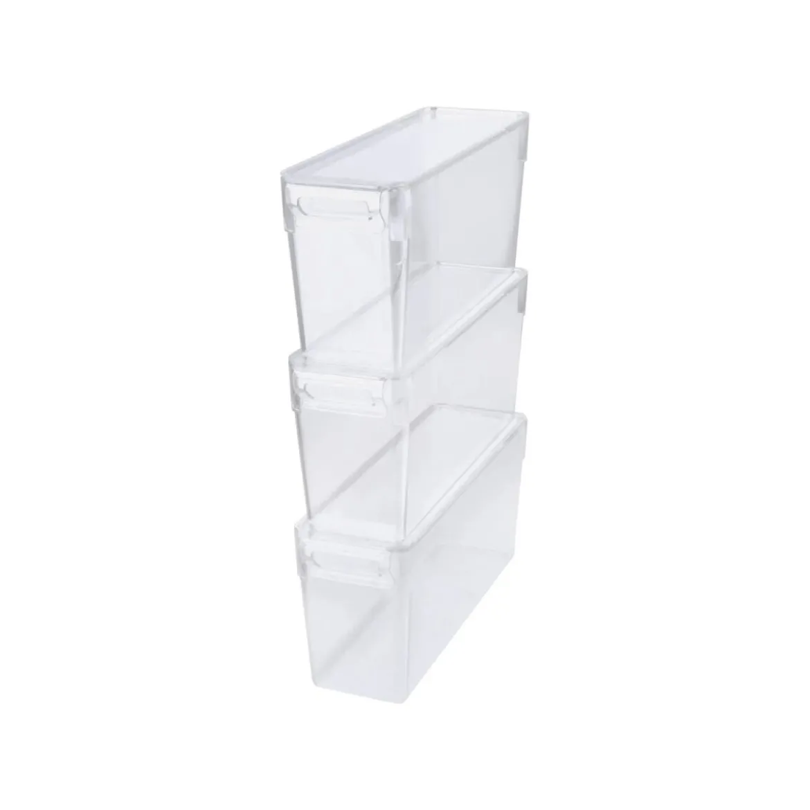 SILVERCREST® Kühlschrank-Organizer mit Deckel, 3er Set, 3,4 L - B-Ware Transportschaden Kosmetisch