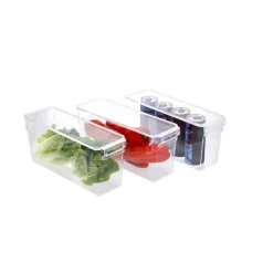SILVERCREST® Kühlschrank-Organizer mit Deckel, 3er Set, 3,4 L - B-Ware Transportschaden Kosmetisch