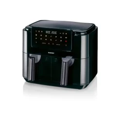 SILVERCREST® KITCHEN TOOLS Doppelzonen Heißtluftfritteuse »A1 SHLFDD 2400«, 2200–2600 W - B-Ware sehr gut