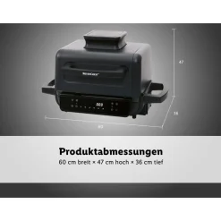 SILVERCREST® KITCHEN TOOLS Heißluftfritteuse mit Grill- und Räucherfunktion »SHLFS 2200 A1«, 2200 W, 3,8 l - B-Ware
