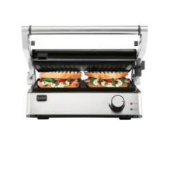 SILVERCREST® KITCHEN TOOLS Kontaktgrill SKGE 2000 D3, 180° aufklappbar - B-Ware