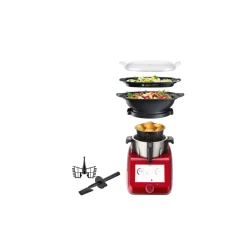 SILVERCREST® KITCHEN TOOLS Monsieur Cuisine smart SKMS 1200 B2, rot - B-Ware neuwertig