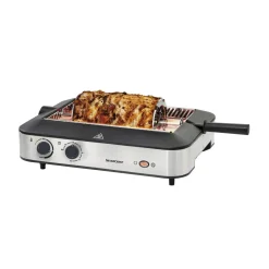 SILVERCREST® KITCHEN TOOLS Multifunktionsgrill SMEG 1600 A1, mit Kebabfunktion - B-Ware neuwertig
