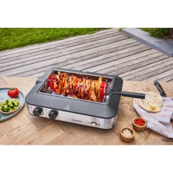SILVERCREST® KITCHEN TOOLS Multifunktionsgrill SMEG 1600 A1, mit Kebabfunktion - B-Ware neuwertig