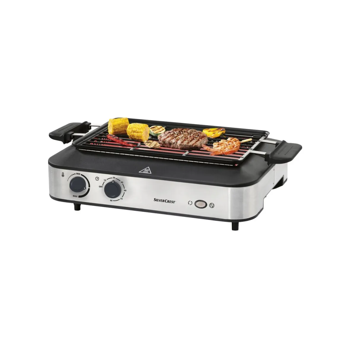 SILVERCREST® KITCHEN TOOLS Multifunktionsgrill SMEG 1600 A1, mit Kebabfunktion - B-Ware neuwertig