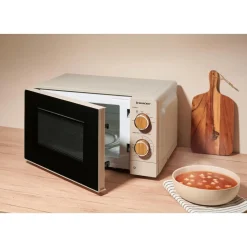 SILVERCREST® Mikrowelle, beige - B-Ware neuwertig