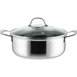 SILVERCREST® Premium-Edelstahltopf, mit Wabenstruktur, Ø 24 cm - B-Ware neuwertig
