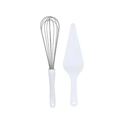 SILVERCREST® Silikonpinsel-Set / Teigschaber-Set / Schneebesen- und Tortenheber-Set (Schneebesen, Tortenheber) - B-Ware neuwertig