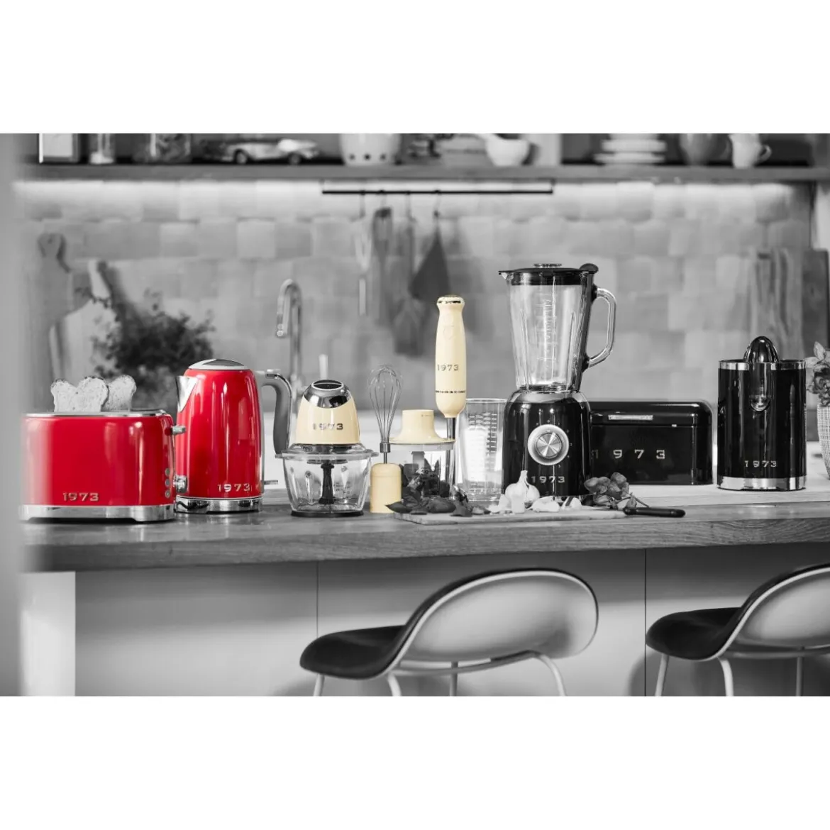 SILVERCREST® Stabmixer-Set »Retro 1973 SSMSR 600 A1« (Rot) - B-Ware sehr gut