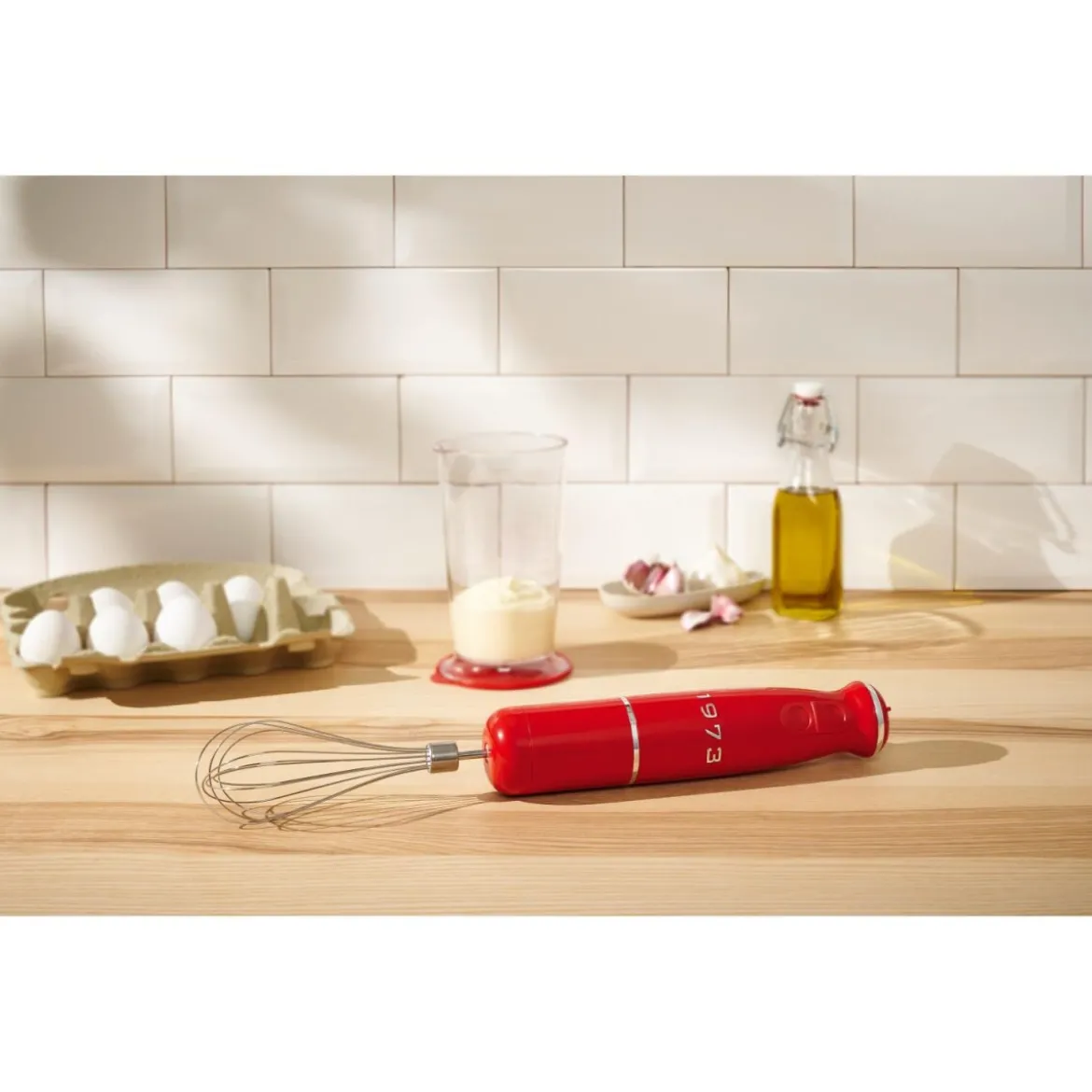 SILVERCREST® Stabmixer-Set »Retro 1973 SSMSR 600 A1« (Rot) - B-Ware sehr gut