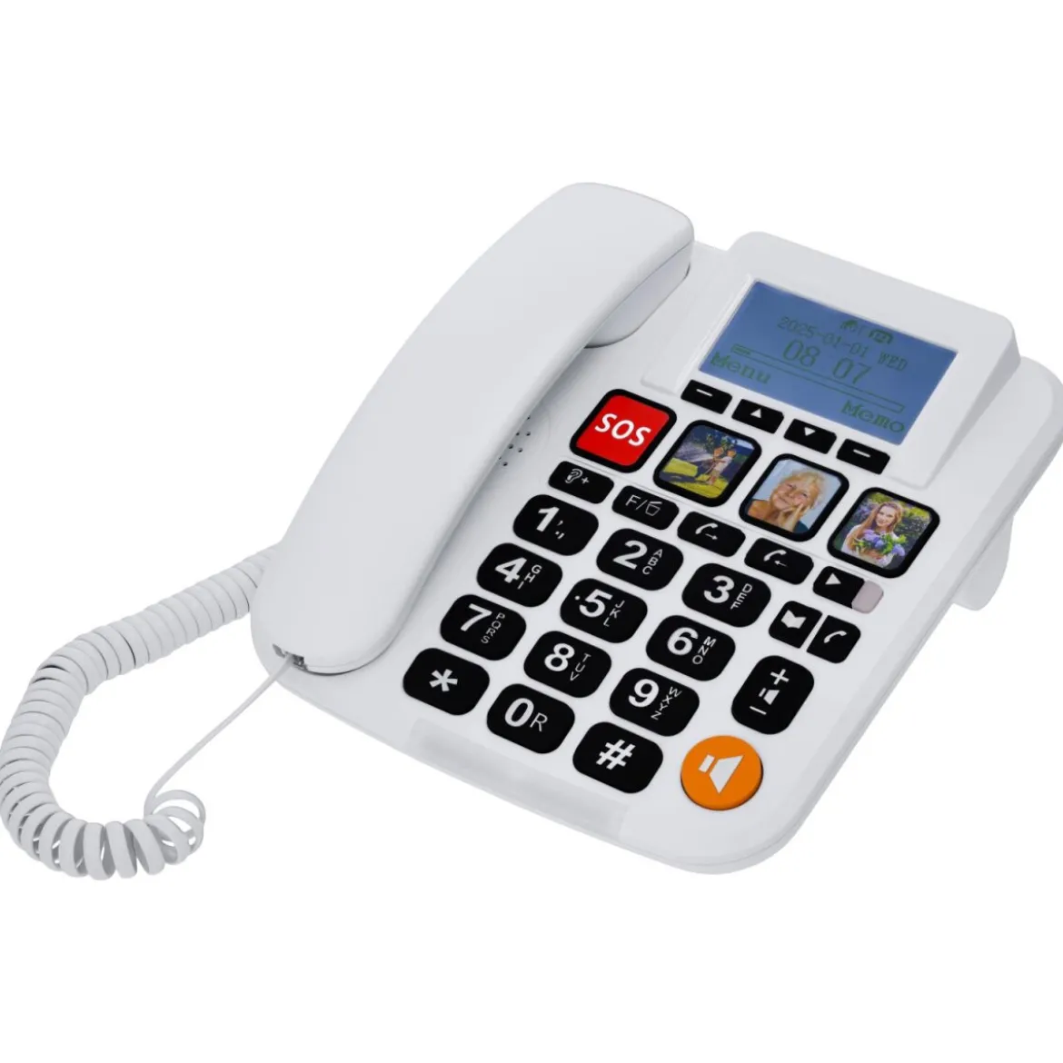 Targa Festnetztelefon TFBS 100 A1, für Senioren, Blinde- und Sehbehinderte - B-Ware